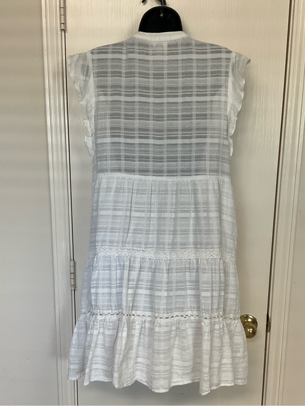 Knox Rose White Tiered Tassel-Front Lace Dress - Picture 3 of 5